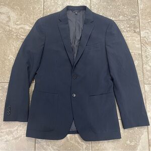 Banana Republic Blazer Mens 38 Regular Slim Fit Marzotto Wool Silk Jacket Stripe